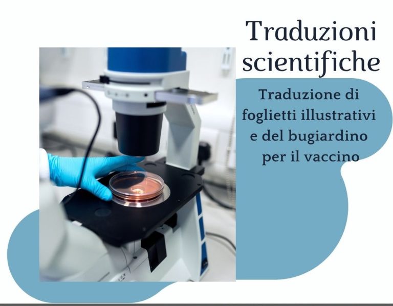 Traduzioni scientifiche in italiano da esperti qualificati